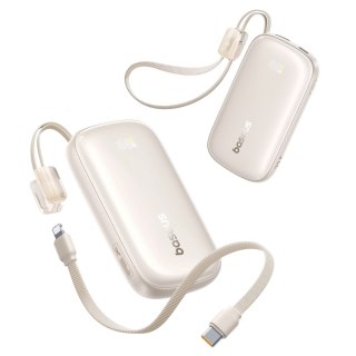 Powerbank Baseus EnerFill FC21 Qpow 3 Ultra 10000mAh 22,5W z dołączonym kablem-smyczą - beżowy