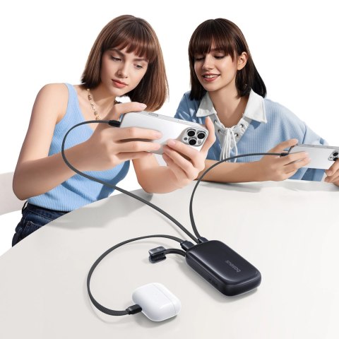 Powerbank Baseus EnerFill FC21 Qpow 3 Ultra 10000mAh 45W z dołączonym kablem-smyczą - czarny