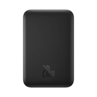 Powerbank Baseus Magnetic Mini Air 6000mAh 20W z ładowaniem indukcyjnym z kablem Baseus Simple USB-C (20V/3A) 30cm - czarny