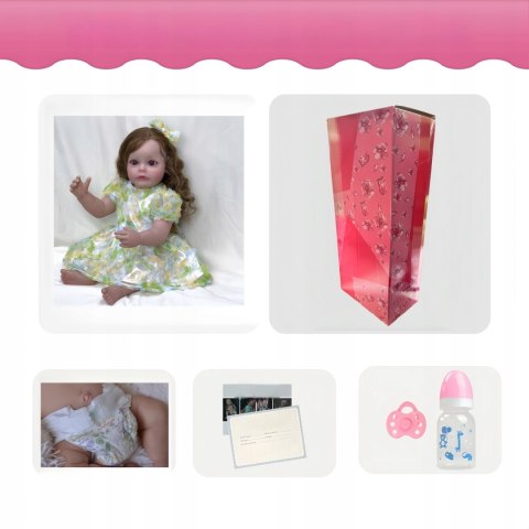 Śpiąca Lalka Alicja Reborn 55 cm Jak Prawdziwe Niemowlę Realistyczna Brader