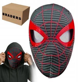 Spiderman Maska Ruchome Oczy Interaktywna Cosplay Karnawał Człowiek Pająk