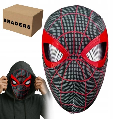 Spiderman Maska Ruchome Oczy Interaktywna Cosplay Karnawał Człowiek Pająk