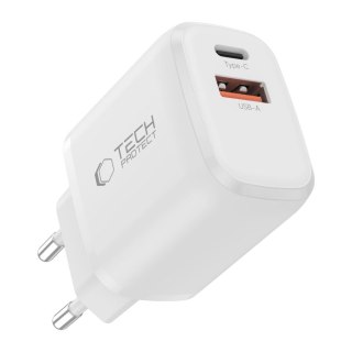 TECH-PROTECT NCA45W-GAN 2-PORT NETWORK CHARGER PD 45W / QC3.0 WHITE