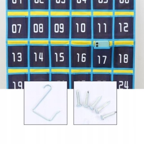 Organizer na telefony 42 numerowanych kieszeni do klasy i biura Braders