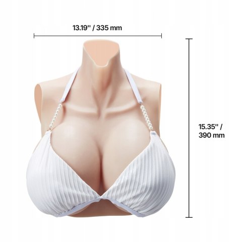 Realistyczne Silikonowe Piersi Rozm H Kość Słoniowa Do Cosplay i Drag Show