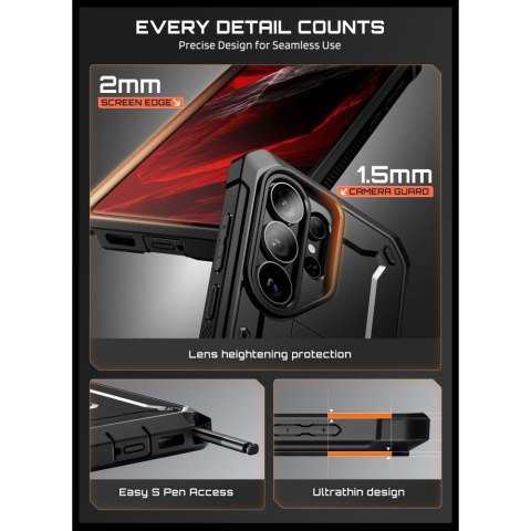 SUPCASE UNICORN BEETLE PRO & TEMPERED GLASS 2-PACK GALAXY S26 ULTRA BLACK