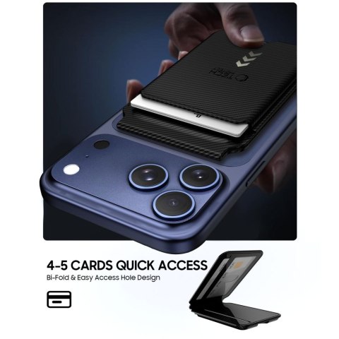 TECH-PROTECT MAGWALLET STAND MAGSAFE UNIVERSAL MAGNETIC CARD HOLDER CARBON