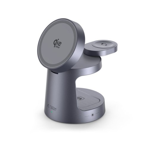 TECH-PROTECT QI2.2-25W-A48 3IN1 MAGNETIC MAGSAFE WIRELESS CHARGER DARK GREY