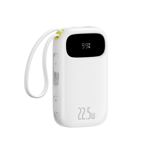 Powerbank Baseus EnerFill FC31 20000mAh 22.5W z wyświetlaczem cyfrowym z 2 wbudowanymi kablami - biały