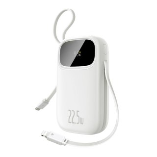 Powerbank Baseus EnerFill FC31 20000mAh 22.5W z wyświetlaczem cyfrowym z 2 wbudowanymi kablami - biały