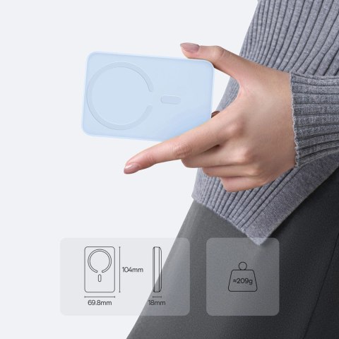 Powerbank Baseus EnerFill FM11 Ultra-Mini 10000mAh 22,5W indukcyjny kompatybilny z MagSafe z białym kablem Basus Simple USB-C 20