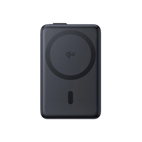 Powerbank Baseus Nomos 10000mAh 45W Qi2 z podstawką kompatybilny z MagSafe z wbudowanym kablem USB-C - czarny