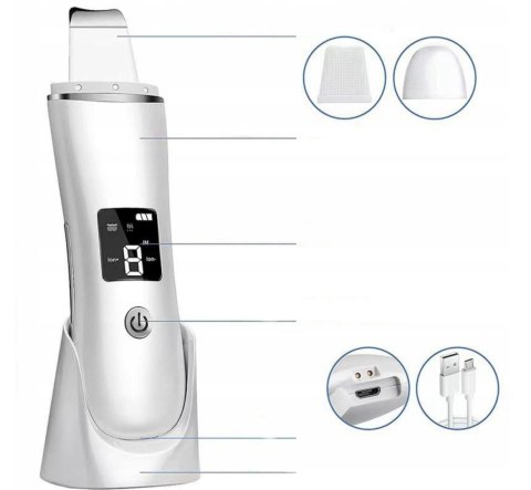 Profesjonalny peeling kawitacyjny funkcje EMS Sonoforeza Jonoforeza Braders