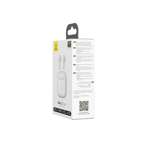 Słuchawki douszne Baseus Bass BS2 Lite TWS - białe
