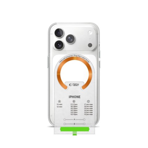 TECH-PROTECT MMP-210 MAGNETIC MAGSAFE RING 2-PACK BLACK & COSMIC ORANGE