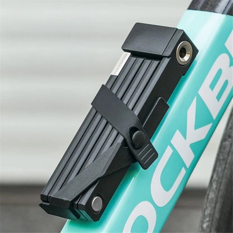 Zapięcie rowerowe Rockbros 32140003001 na klucz z uchwytem składane 88cm - czarne