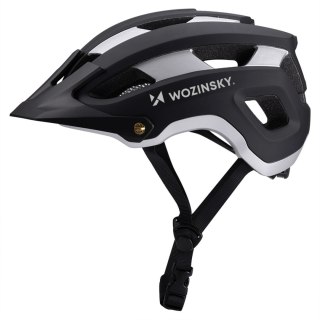 Kask rowerowy MTB Wozinsky lekki L - czarno-srebrny