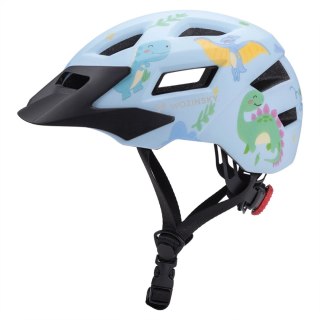 Kask rowerowy dziecięcy MTB Wozinsky z odpinanym daszkiem XS - jasnoniebieski
