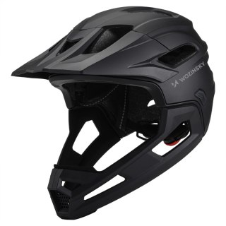 Kask rowerowy fullface z odpinanym daszkiem lekki 57-62 cm - L