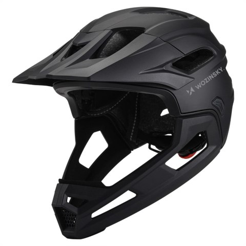 Kask rowerowy fullface z odpinanym daszkiem lekki 57-62 cm - L