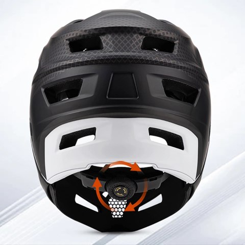 Kask rowerowy fullface z odpinanym daszkiem lekki 57-62 cm - L