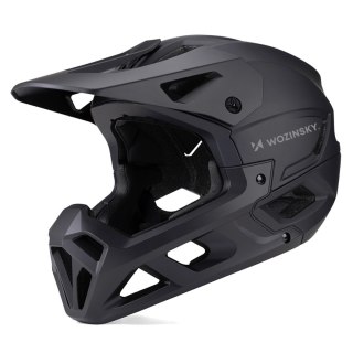 Kask rowerowy fullface Wozinsky z osłoną szczęki L - czarny