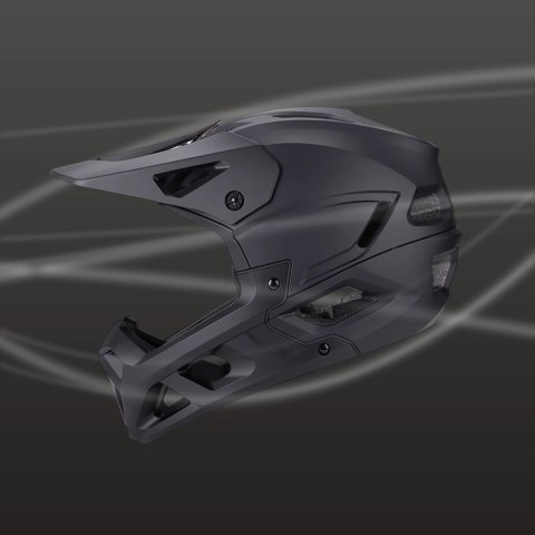 Kask rowerowy fullface Wozinsky z osłoną szczęki L - czarny