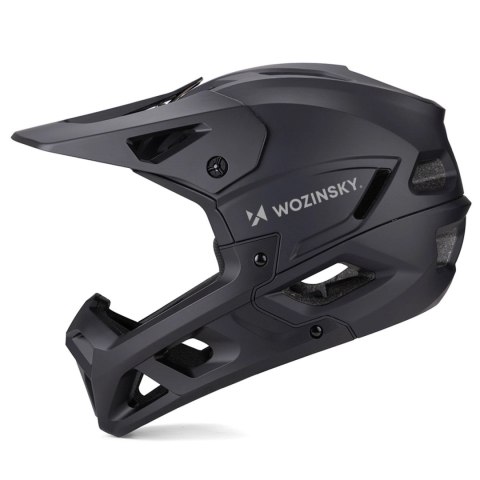 Kask rowerowy fullface Wozinsky z osłoną szczęki M - czarny