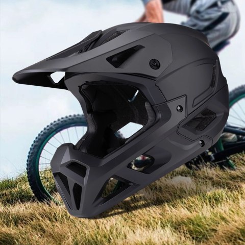 Kask rowerowy fullface Wozinsky z osłoną szczęki M - czarny