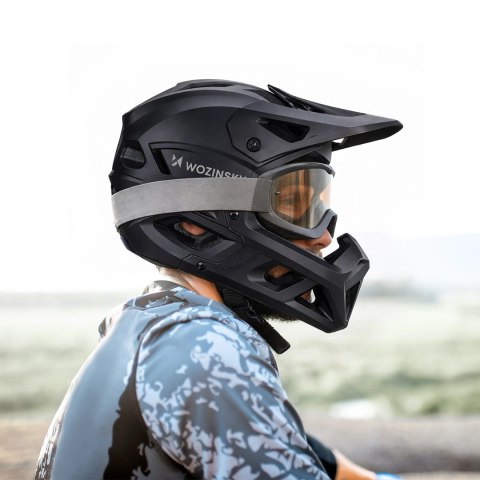 Kask rowerowy fullface Wozinsky z osłoną szczęki M - czarny