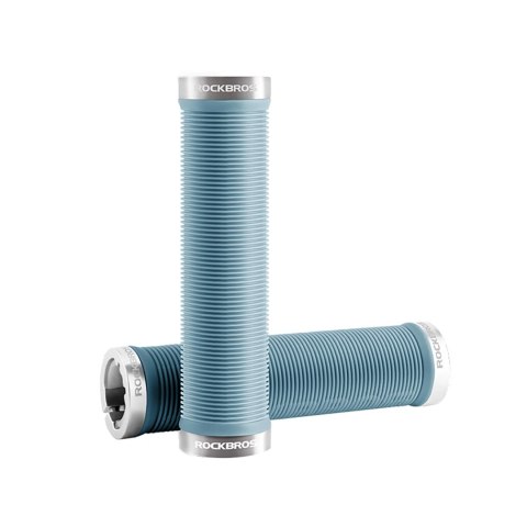 Gripy rowerowe Rockbros chwyty skręcane antypoślizgowe - niebieskie