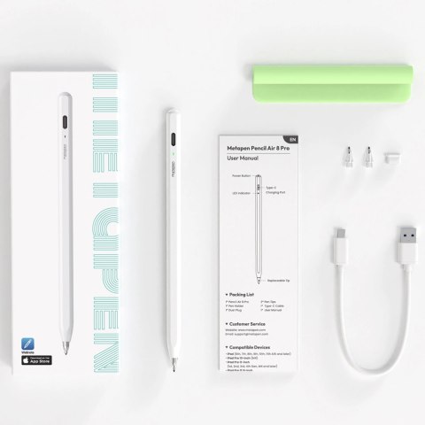 Rysik Metapen Pencil Air8 Pro do iPada - biały