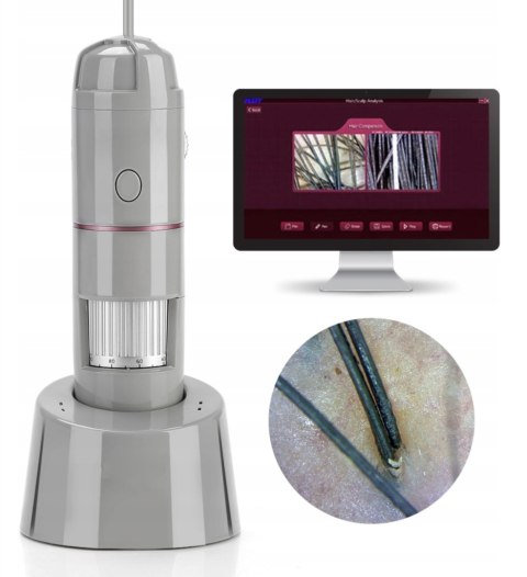 Detektor Skóry Głowy i Włosów 5-200X Analizator Trychologiczny Wypadanie