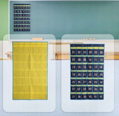 Organizer na telefony 42 numerowanych kieszeni do klasy i biura Braders