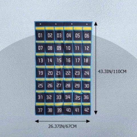 Organizer na telefony 42 numerowanych kieszeni do klasy i biura Braders