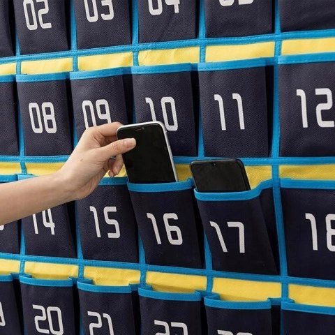 Organizer na telefony 42 numerowanych kieszeni do klasy i biura Braders