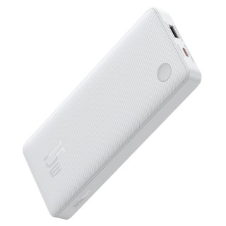 Powerbank Baseus Airpow Lite 10000mAh 15W z kablem Baseus Simple USB-A - USB-C 30cm - biały