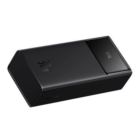Powerbank Baseus Star-Lord 30000mAh 30W z wyświetlaczem i kablem Baseus Simple USB-A - USB-C 3A 30cm - czarny