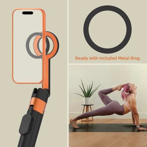 TECH-PROTECT L10S MAGSAFE BLUETOOTH SELFIE STICK TRIPOD BLACK/ORANGE