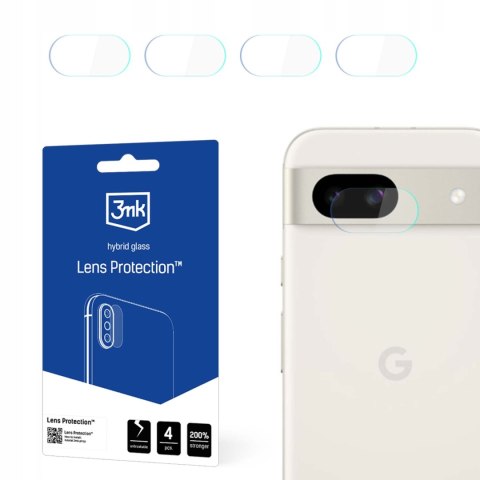 4x SZKŁO Hybrydowe na Obiektyw Aparat 3mk Lens Protect do Google PIXEL 8A