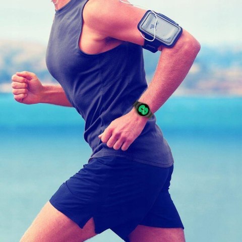 Czarna bransoleta stalowa do Samsung Galaxy Watch 20mm - elegancka