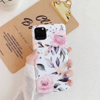 Etui Tech-Protect Floral do Samsung Galaxy A33 5G Białe Kwiatowe