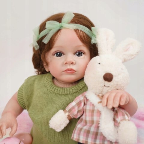 Realistyczna Lalka Niemowlę Julia 55cm | Silikonowa Dziewczynka Jak Żywa