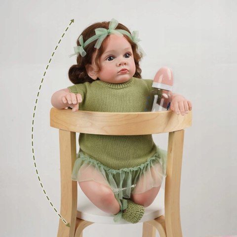 Realistyczna Lalka Niemowlę Julia 55cm | Silikonowa Dziewczynka Jak Żywa