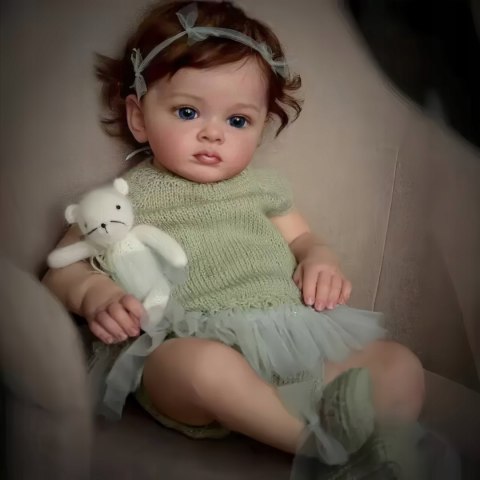 Realistyczna Lalka Niemowlę Julia 55cm | Silikonowa Dziewczynka Jak Żywa