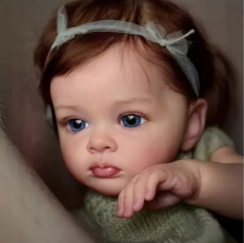 Realistyczna Lalka Niemowlę Julia 55cm | Silikonowa Dziewczynka Jak Żywa