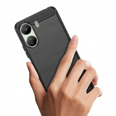 Etui pancerne do Xiaomi Redmi 13C / Poco C65 - czarne plecki ochronne