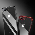 Żelowy pokrowiec etui z metaliczną ramką do iPhone 8 Plus / iPhone 7 Plus czerwony