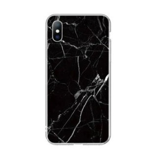 Żelowe etui pokrowiec marmur do iPhone 8 Plus / iPhone 7 Plus czarny