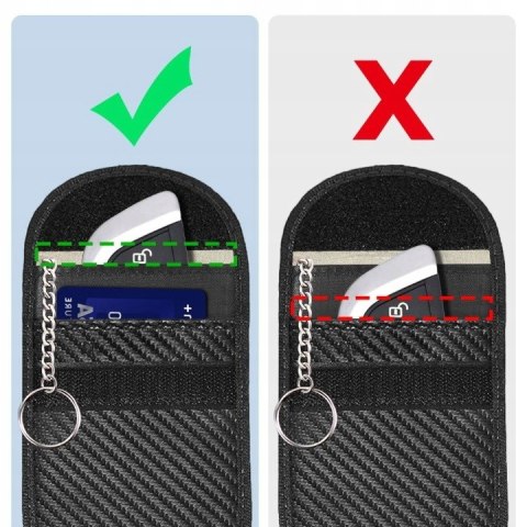 Etui antykradzieżowe RFID do kluczyków samochodowych - pokrowiec beżowy